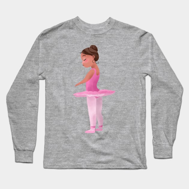 Ballerina Long Sleeve T-Shirt by BubblegumGoat